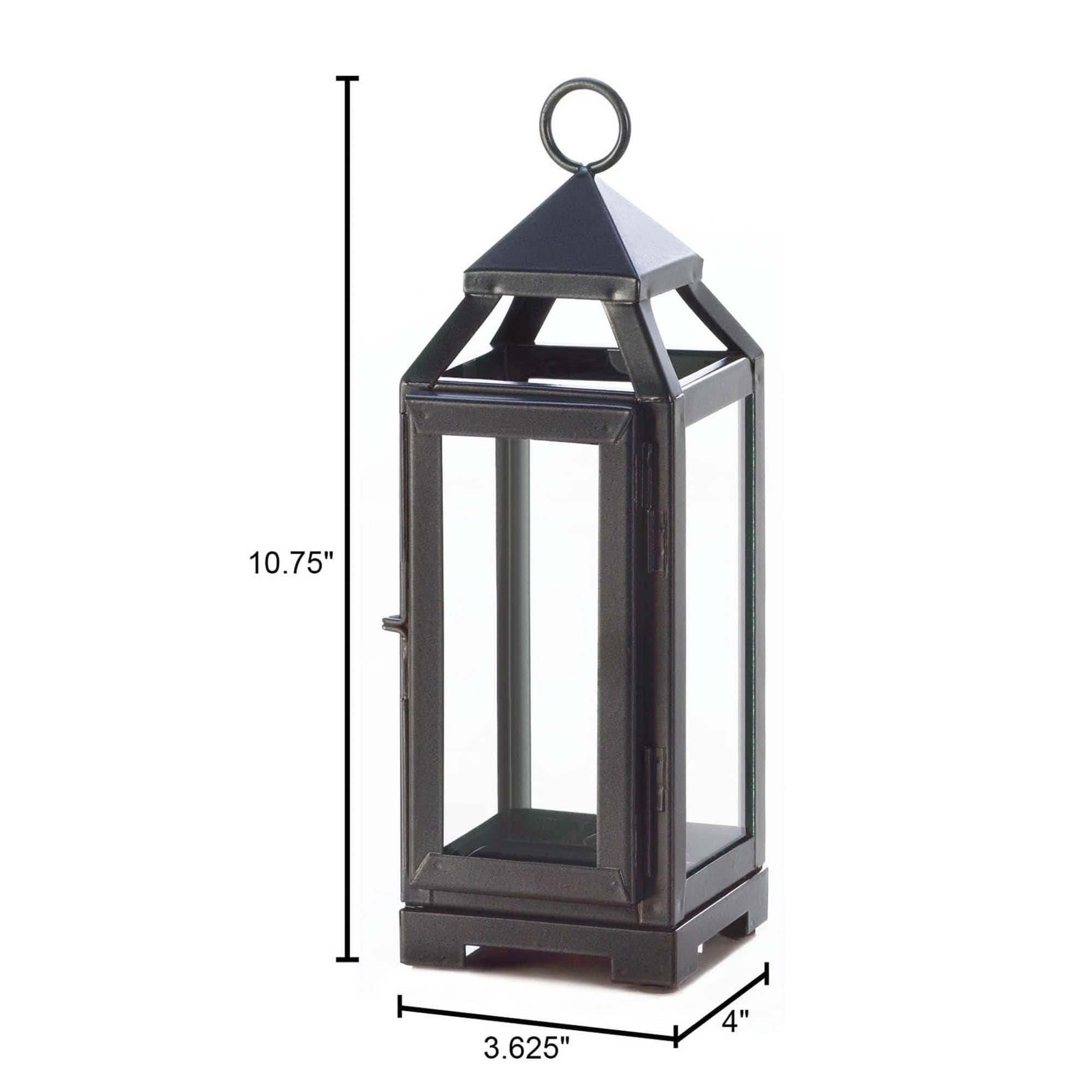 10.75" Black Small Slate Lantern